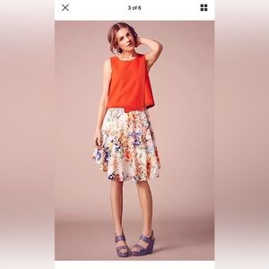 Anthropologie knit tank sz L orange